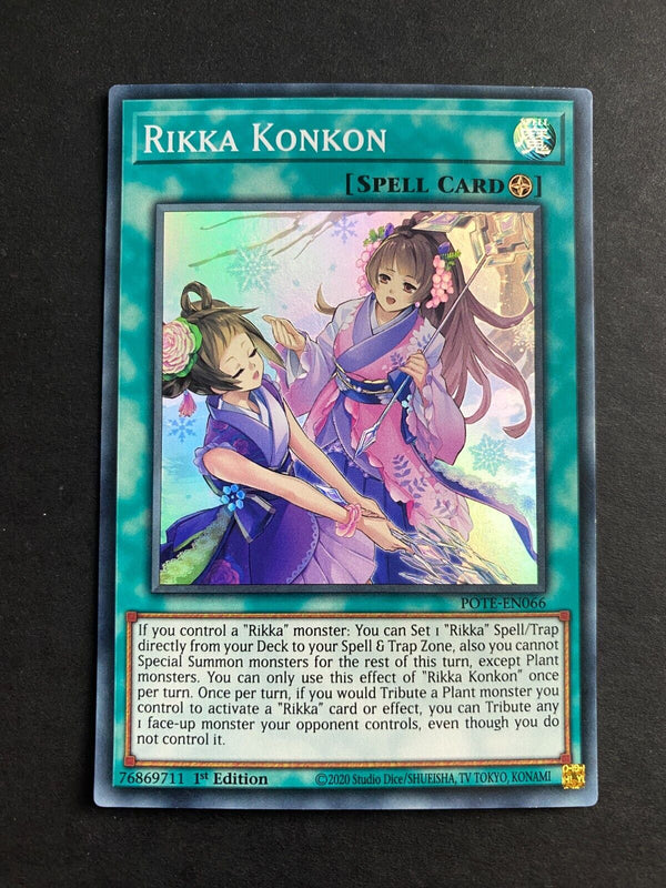 Yugioh Rikka Konkon POTE-EN066 Super Rare 1st Edition LP