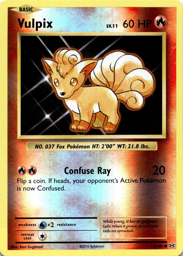 Pokemon Vulpix 14/108 Evolutions Reverse Holo NM