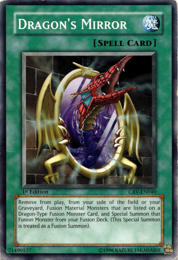 Yugioh Dragon's Mirror CRV-EN040 Common 1st Edition DAMAGED