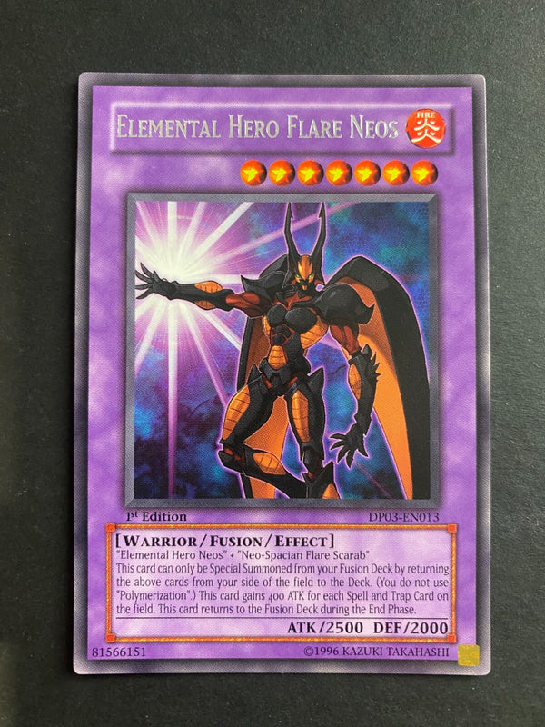 Yugioh Elemental Hero Flare Neos DP03-EN013 Rare 1st Edition VLP/NM