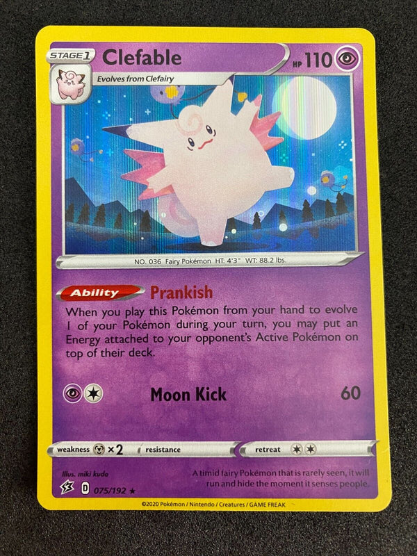 Pokemon Clefable 075/192 Rebel Clash Holo NM