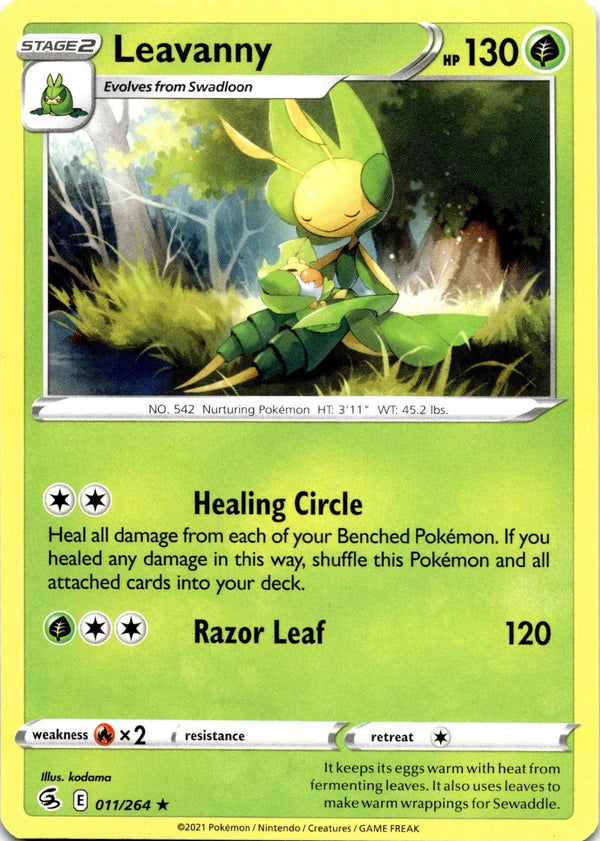 Pokemon Leavanny 011/264 Fusion Strike Non Holo NM