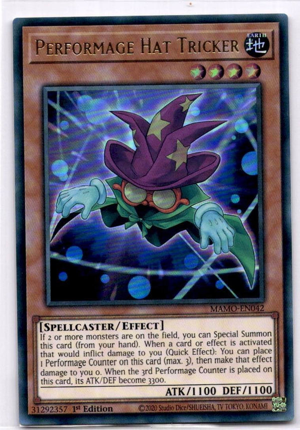 Yugioh Performage Hat Tricker MAMO-EN042 Ultra Rare 1st Edition NM