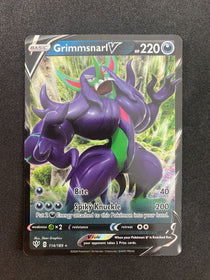 Pokemon GrimmsnarI V 114/189 Darkness Ablaze Full Art Holo NM-MINT