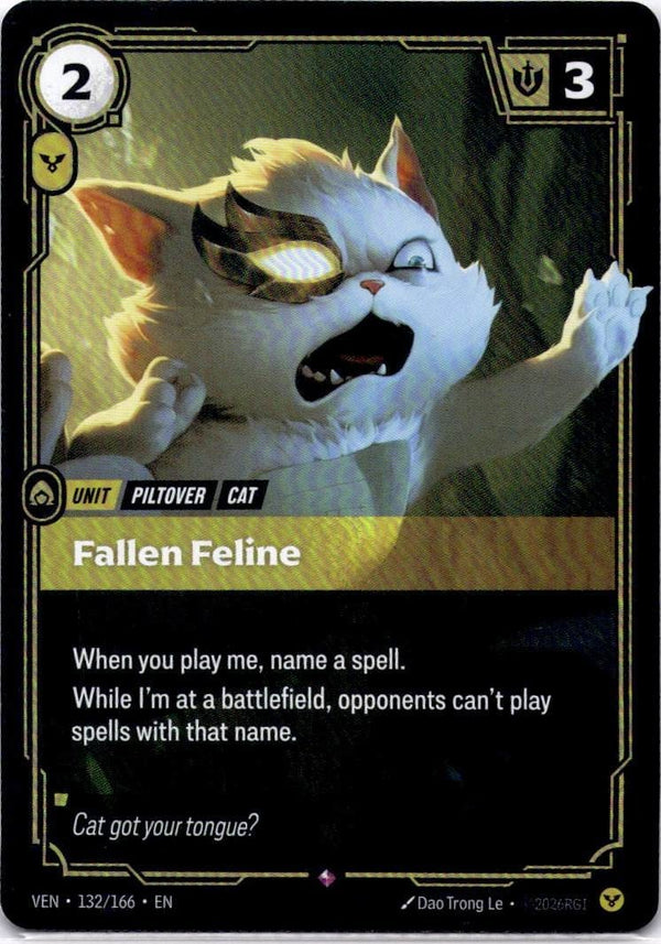 Riftbound Fallen Feline 132/166 Vendetta Rare NM