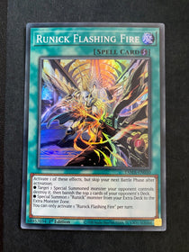 Yugioh Runick Flashing Fire TAMA-EN030 Super Rare 1st Edition NM