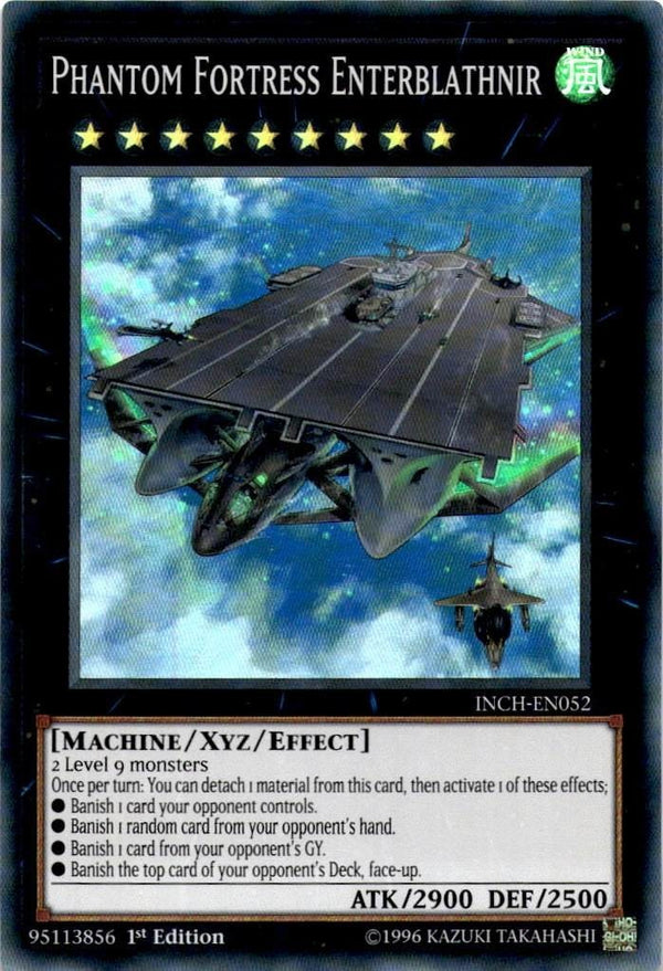Yugioh Phantom Fortress Enterblathnir INCH-EN052 Super Rare 1st Edition MP