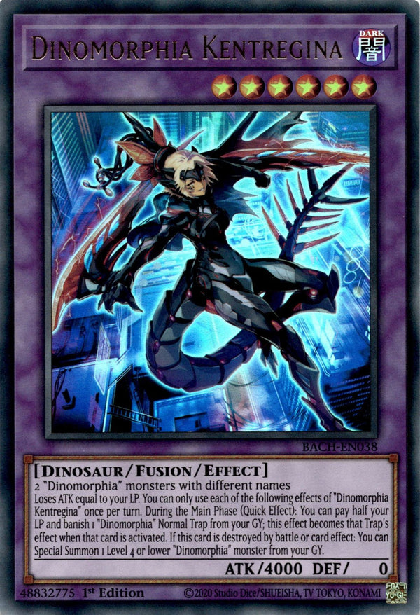Yugioh Dinomorphia Kentregina BACH-EN038 Ultra Rare 1st Edition NM