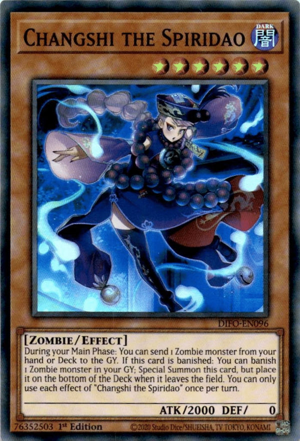 Yugioh Changshi the Spiridao DIFO-EN096 Super Rare 1st Edition NM