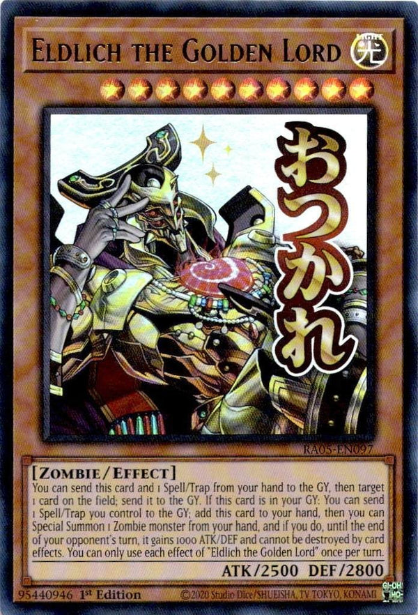 Yugioh Eldlich the Golden Lord RA05-EN097 NA Print Ultra Rare 1st Edition NM