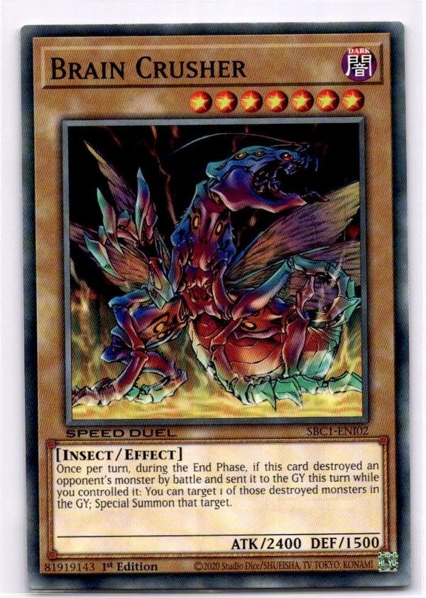 Yugioh Brain Crusher SBC1-ENI02 Common 1st Edition NM