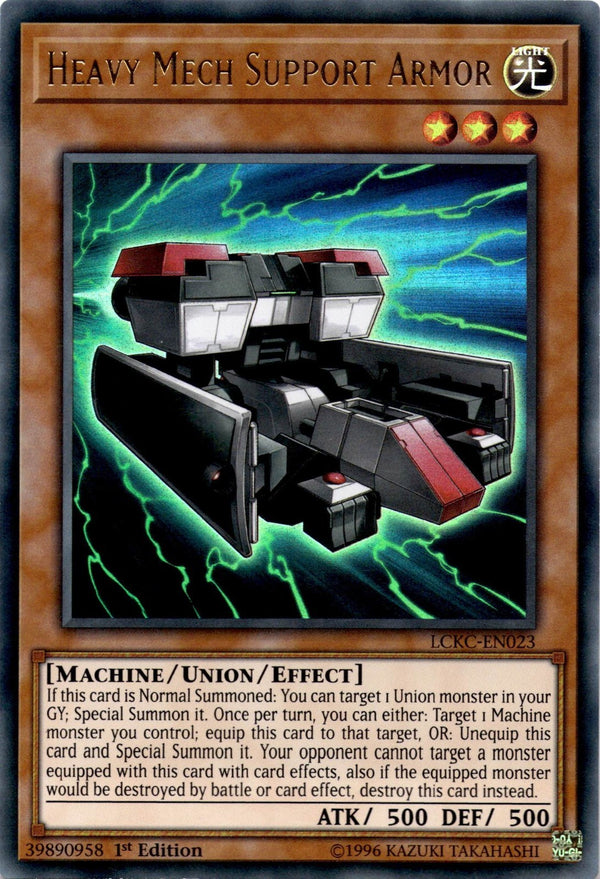 Yugioh Heavy Mech Support Armor LCKC-EN023 Ultra Rare 1st Edition VLP/NM