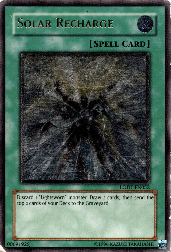 Yugioh Solar Recharge LODT-EN052 (Original Print) EURO Ultimate Rare DAMAGED/HP