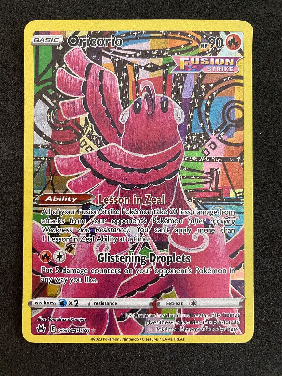 Pokemon Oricorio GG04/GG70 Crown Zenith Full Art Holo NM