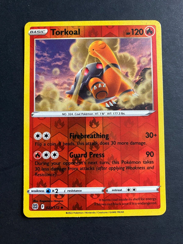 Pokemon Torkoal 023/172 Brilliant Stars Reverse Holo LP