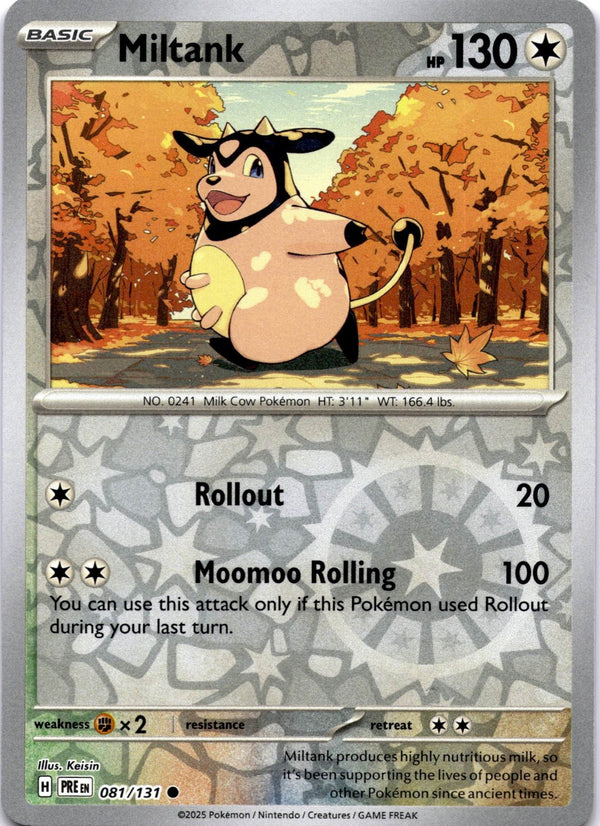 Pokemon Miltank 081/131 Prismatic Evolutions Reverse Holo NM