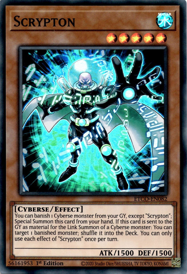 Yugioh Scrypton ETCO-EN082 Super Rare 1st Edition NM