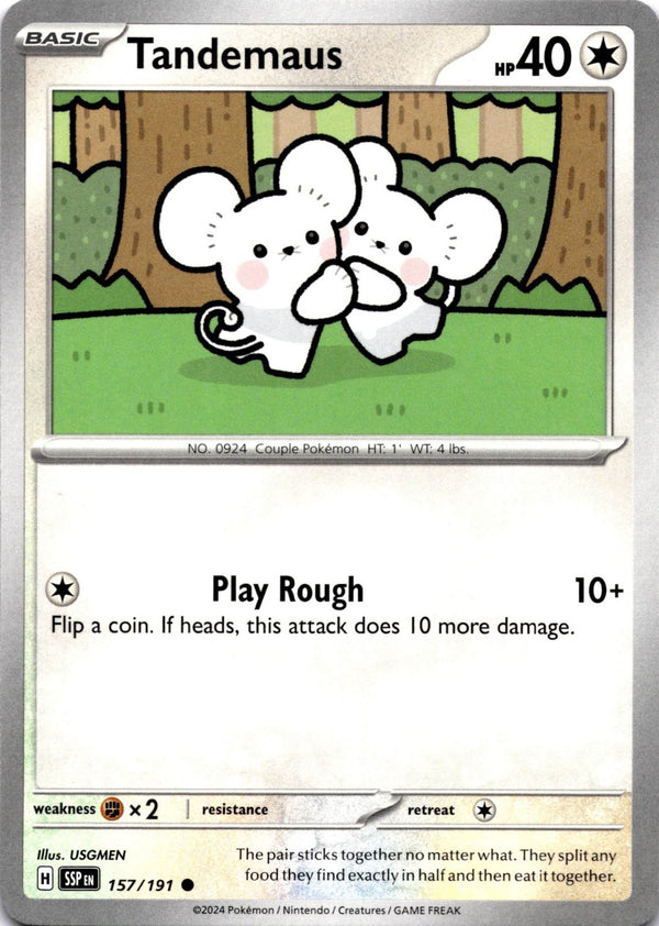 Pokemon Tandemaus 157/191 Surging Sparks Non Holo NM