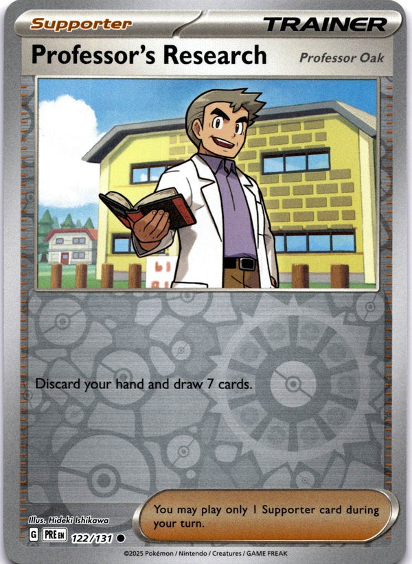 Pokemon Professor's Research 122/131 Prismatic Evolutions Reverse Holo NM