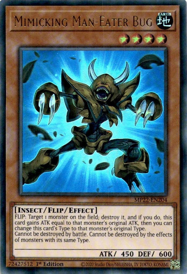 Yugioh Mimicking Man-Eater Bug MP22-EN204 Ultra Rare 1st Edition NM