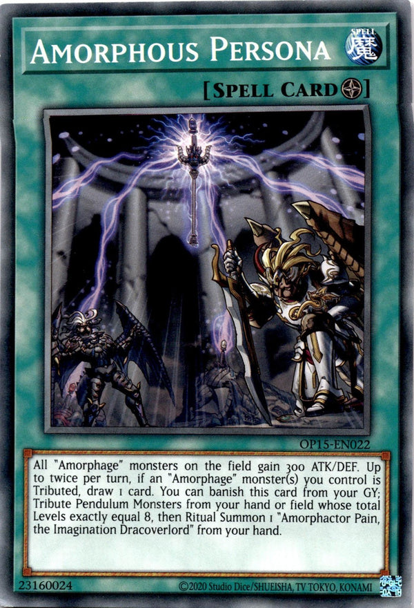 Yugioh Amorphous Persona OP15-EN022 Common Unlimited Edition VLP/NM