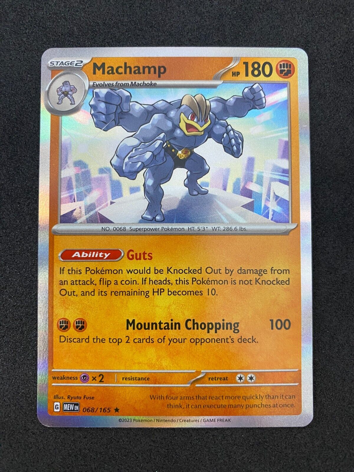 Pokemon Machamp 068 Scarlet Violet Holo NM