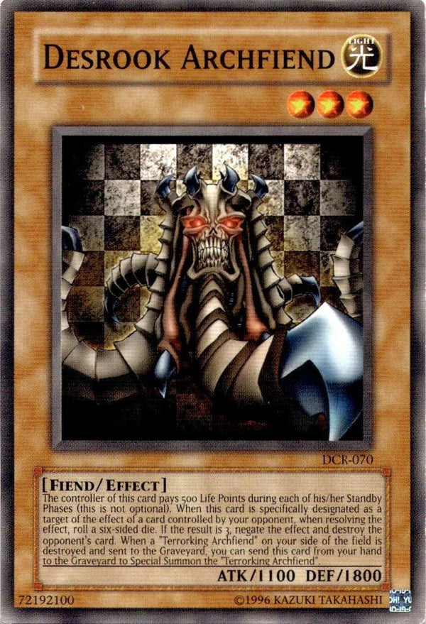 Yugioh Desrook Archfiend DCR-070 Common Unlimited Edition LP