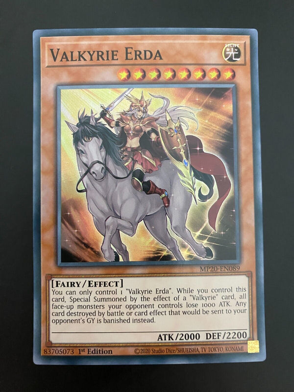 Yugioh Valkyrie Erda MP20-EN089 1st Edition Ultra Rare NM/MINT