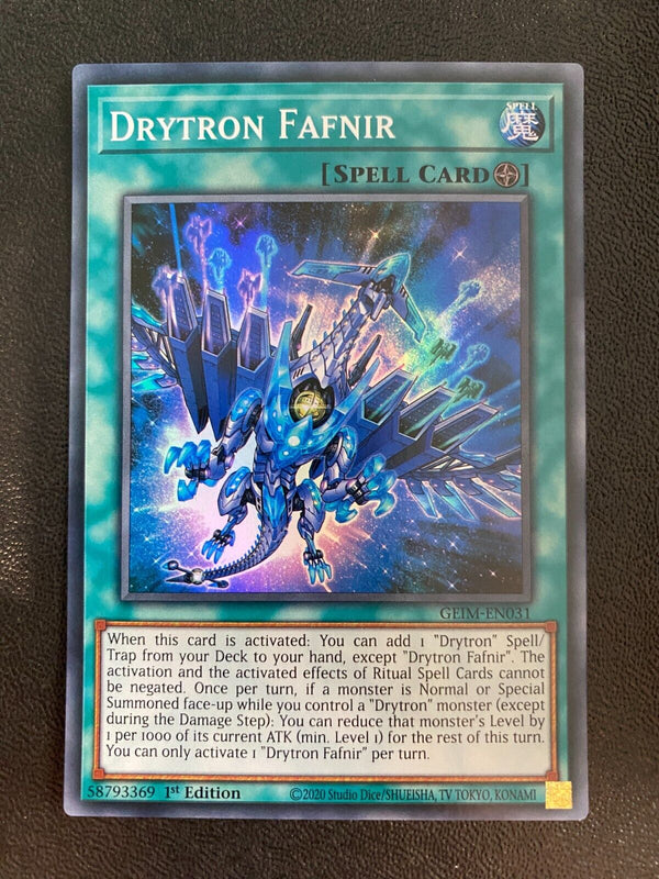 Yugioh Drytron Fafnir GEIM-EN031 Super Rare 1st Edition NM