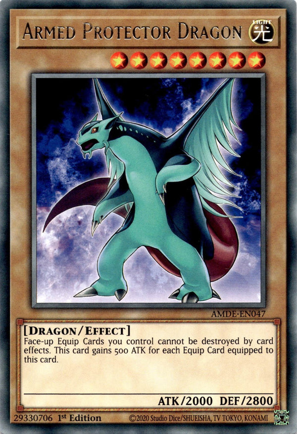Yugioh Armed Protector Dragon AMDE-EN047 Rare 1st Edition NM