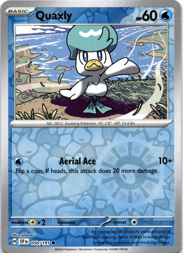 Pokemon Quaxly 050/191 Surging Sparks Reverse Holo NM