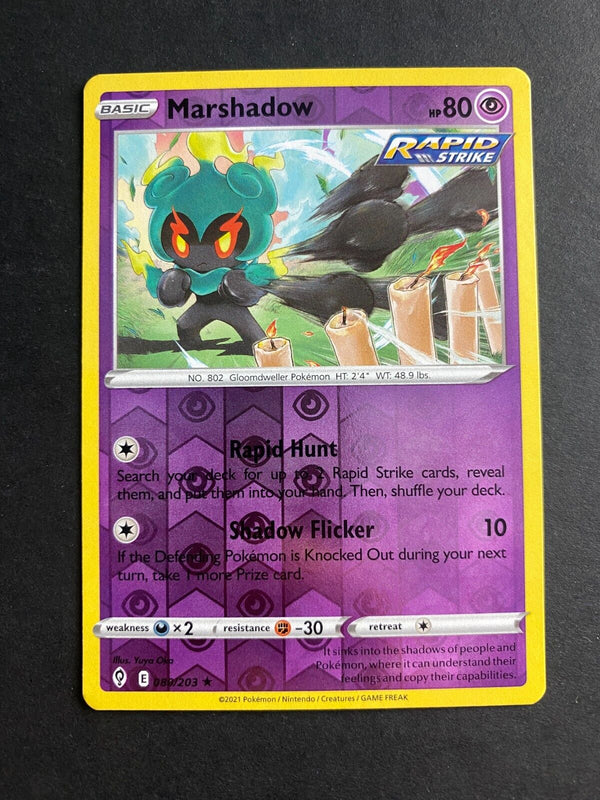 Pokemon Marshadow 080/203 Evolving Skies Reverse Holo LP/NM