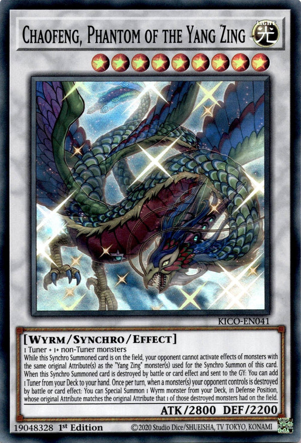 Yugioh Chaofeng, Phantom of the Yang Zing KICO-EN041 Super Rare 1st Edition LP