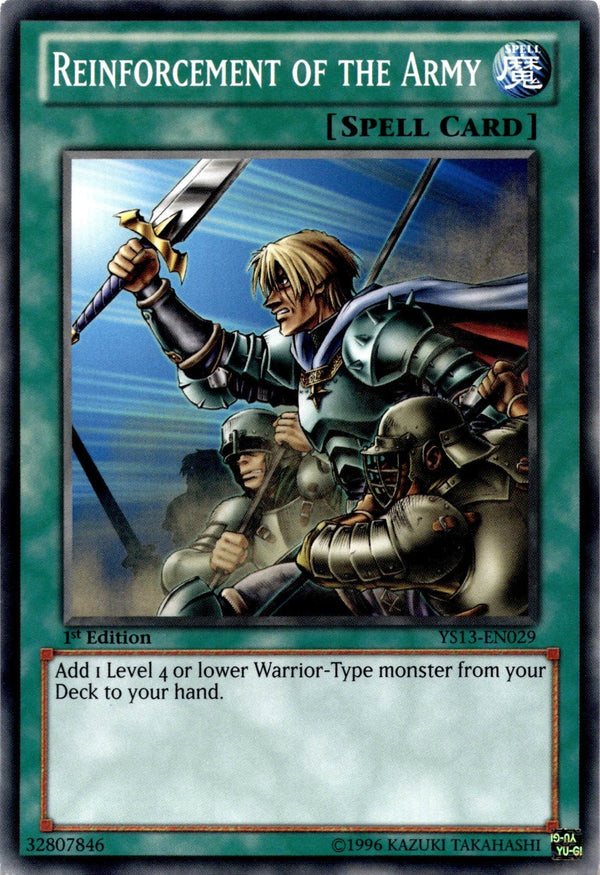 Yugioh Reinforcement of the Army YS13-EN029 Common 1st Edition VLP/NM