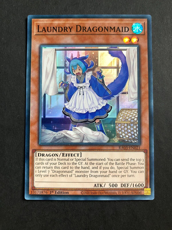 Yugioh Laundry Dragonmaid RA03-EN021 Super Rare 1st Edition NM