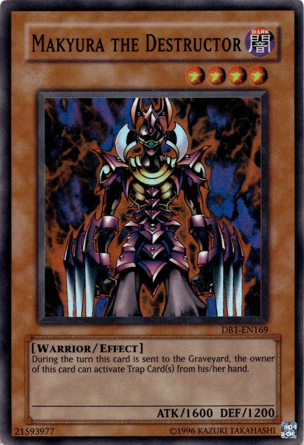 Yugioh Makyura the Destructor DB1-EN169 Super Rare Unlimited Edition HP