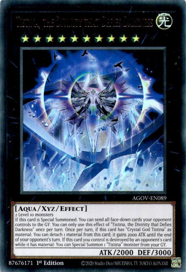 Yugioh Tistina, the Divinity that Defies Darkness AGOV-EN089 Ultra Rare VLP/NM
