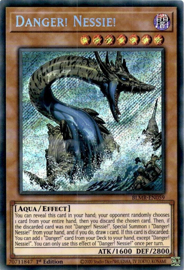 Yugioh Danger! Nessie! BLMR-EN059 Secret Rare 1st Edition NM