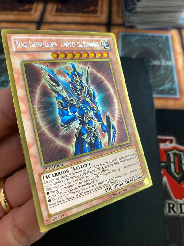 Yugioh Black Luster Soldier - Envoy of the Beginning PGLD-EN085 Gold Rare 1st LP