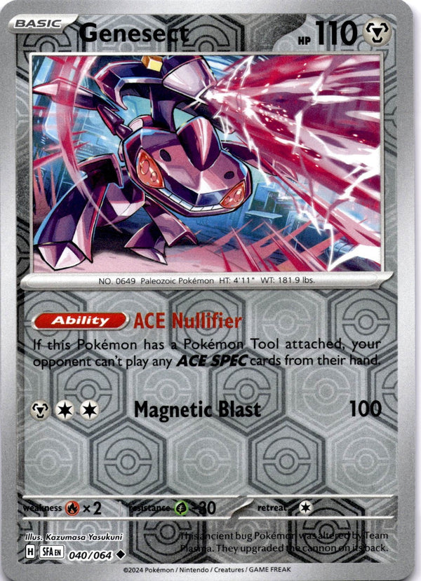 Pokemon Genesect 040/064 Shrouded Fable Reverse Holo NM