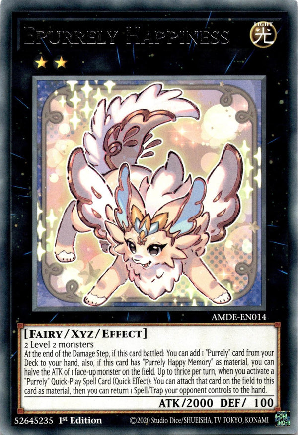 Yugioh Epurrely Happiness AMDE-EN014 Rare 1st Edition NM
