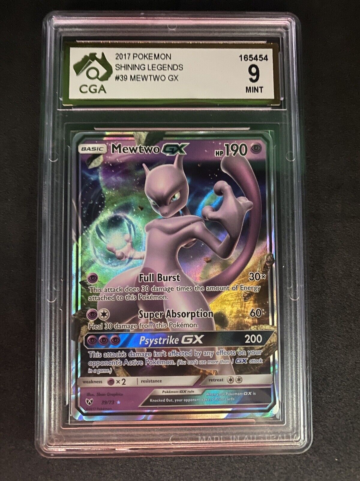 Pokemon Mewtwo 39/73 XY Shining Legends Full Art Holo CGA CGC PSA 9 MINT