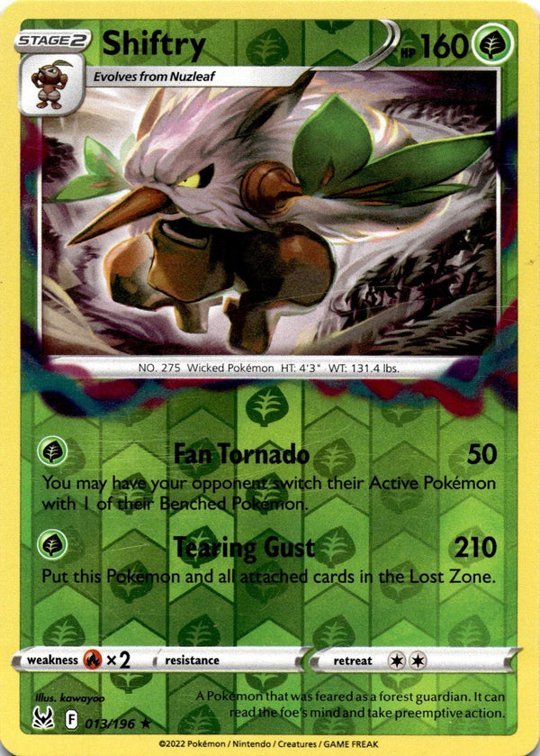 Pokemon Shiftry 013/196 Lost Origin Reverse Holo LP