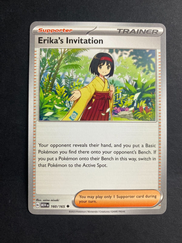 Pokemon Erika's Invitation 160/165 Pokemon 151 Non Holo NM