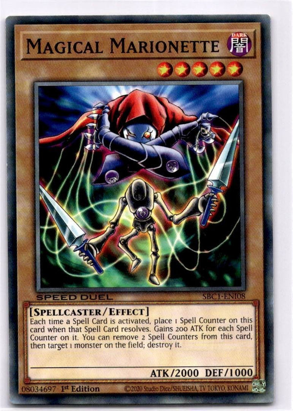 Yugioh Magical Marionette SBC1-ENI08 Common 1st Edition NM