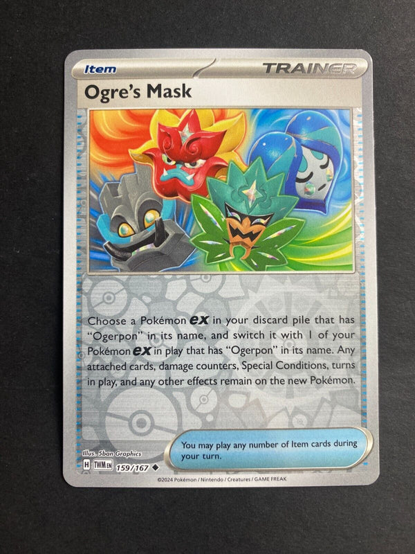 Pokemon Ogre's Mask 159/167 Twilight Masquerade Reverse Holo NM