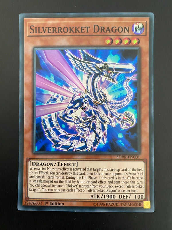 Yugioh Silverrokket Dragon SDRR-EN001 Super Rare 1st Edition NM