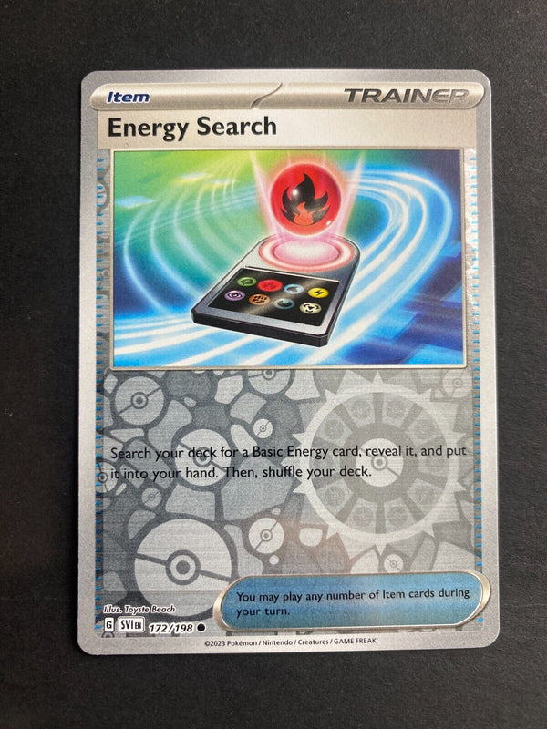 Pokemon Energy Search 172/198 Scarlet Violet Base Reverse Holo VLP/NM