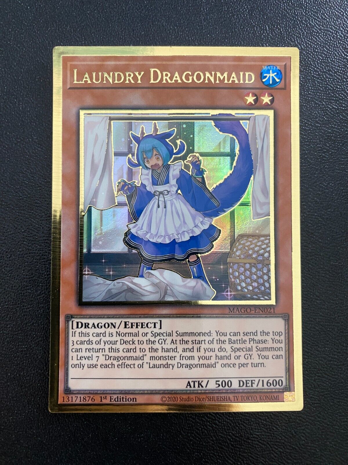 Yugioh Laundry Dragonmaid MAGO-EN021 Premium Gold Rare 1st Edition NM