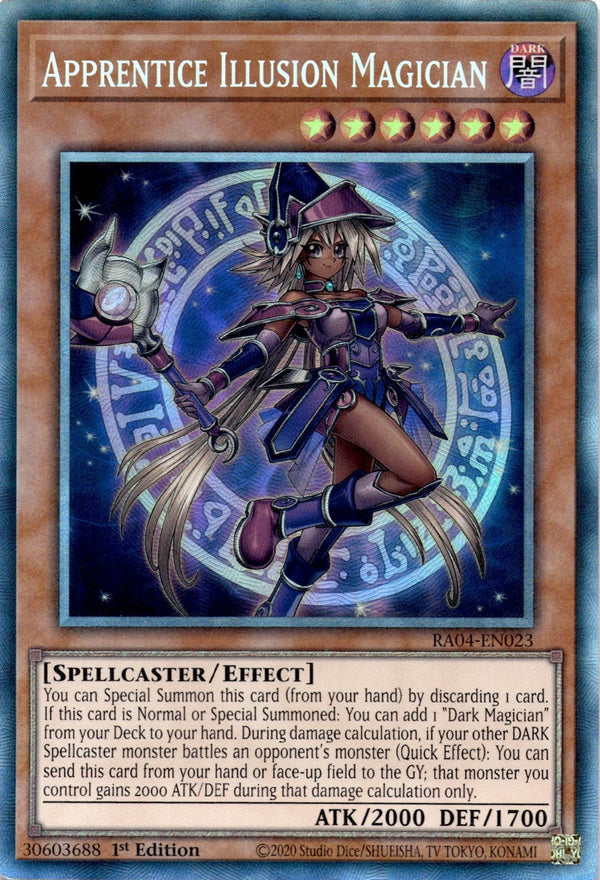 Yugioh Apprentice Illusion Magician RA04-EN023 Collector’s Rare 1st Edition NM